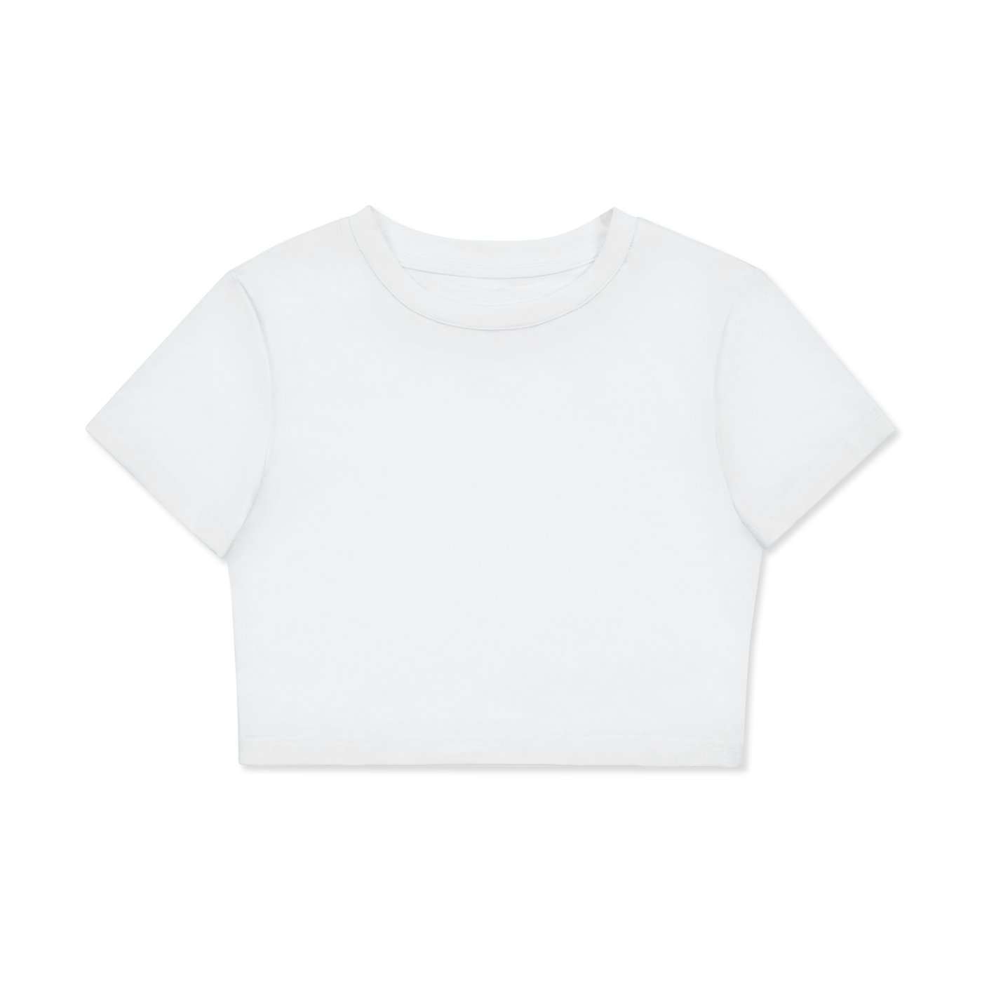 Fitted Crop Cotton T-Shirt