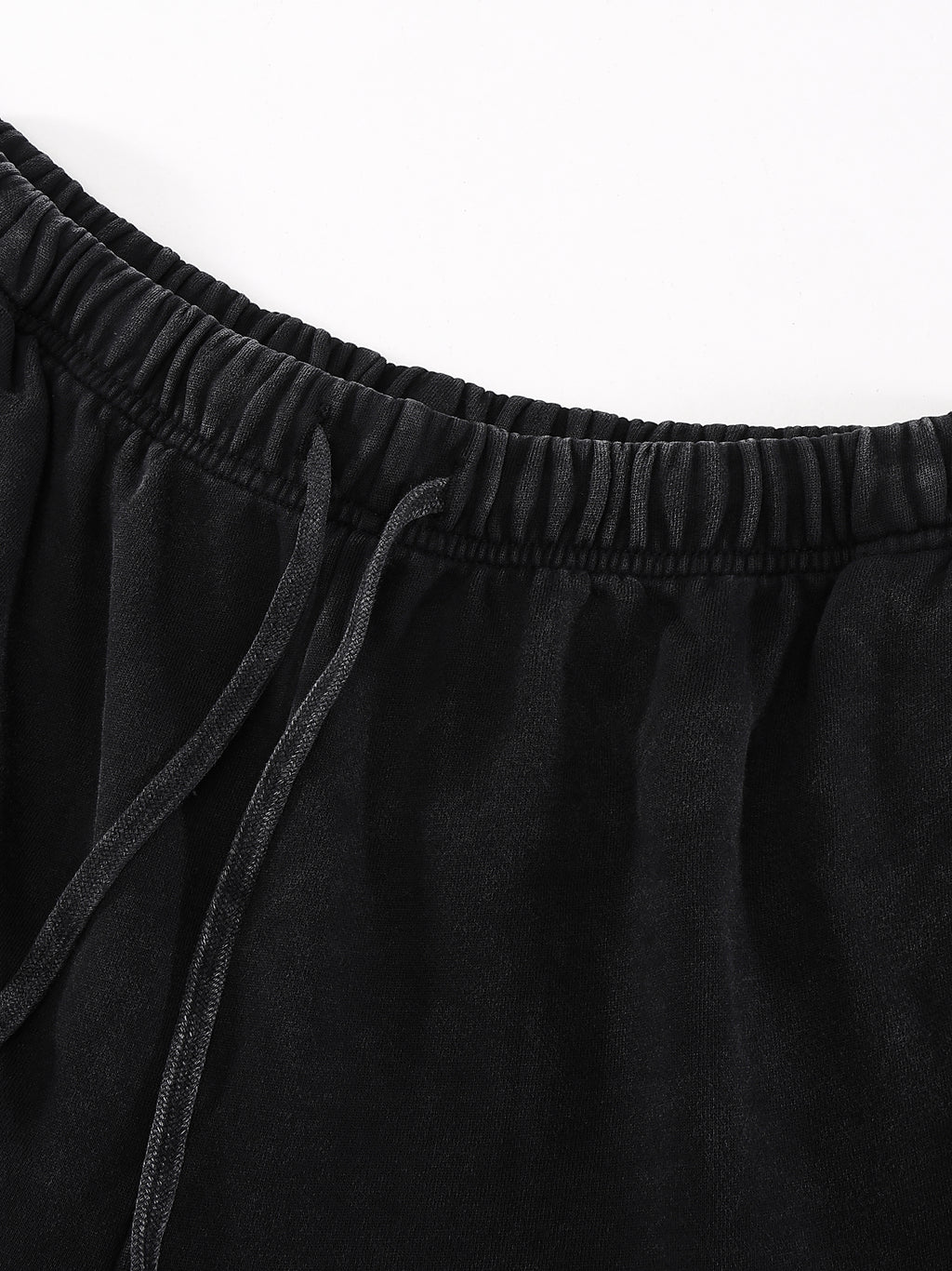 Snow Washed Raw Hem Shorts
